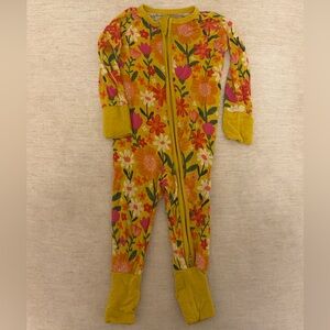 Little Sleepies Yellow Floral Kids Footie